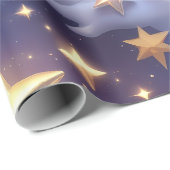 Wrapping Paper – Luxury White Celestial Moon Gift  ラッピングペーパー (ロールコーナー)