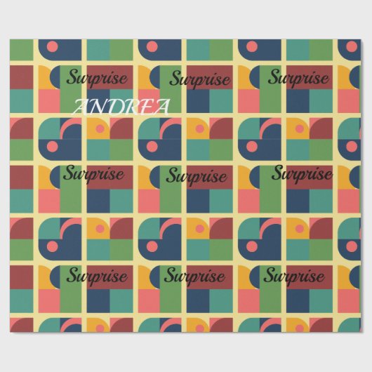 Wrapping Paper – Modern Abstract Geometric Pattern ラッピングペーパー (フラット)