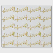 Wrapping paper Musical note, treble clef.  ラッピングペーパー (フラット)