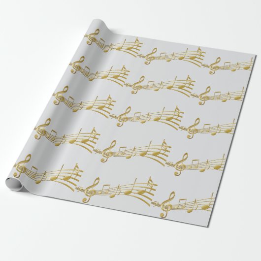 Wrapping paper Musical note, treble clef.  ラッピングペーパー (アンロールド)