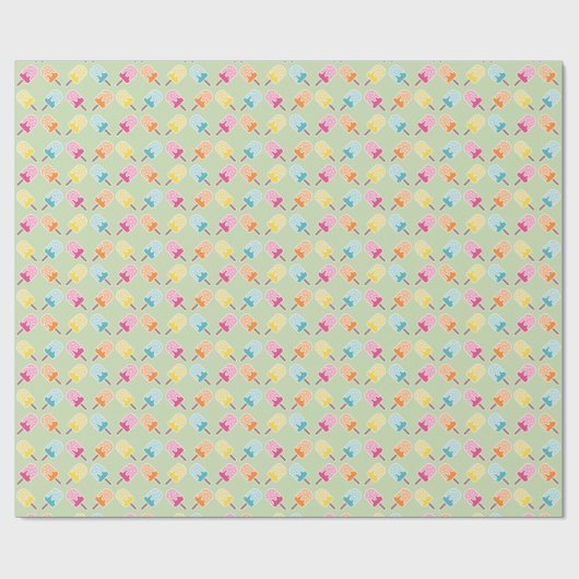 Wrapping Paper - Pastel Popsicle Pattern ラッピングペーパー (フラット)