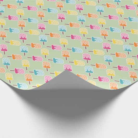 Wrapping Paper - Pastel Popsicle Pattern ラッピングペーパー (角)