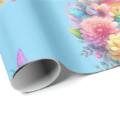 Wrapping Paper-Pastel Spring Floral Wrapping Paper ラッピングペーパー (ロールコーナー)
