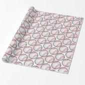 Wrapping Paper Pink Birthday Baseball ラッピングペーパー (アンロールド)