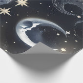 Wrapping Paper - Platinum Silver Celestial Moon ラッピングペーパー (角)