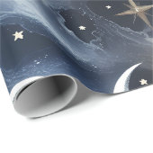 Wrapping Paper - Platinum Silver Celestial Moon ラッピングペーパー (ロールコーナー)
