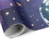 Wrapping Paper – Purple Celestial Moon Phases ラッピングペーパー (ロールコーナー)
