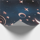 Wrapping Paper – Rose Gold Celestial Moon ラッピングペーパー (角)
