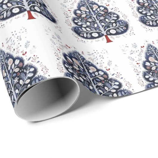 Wrapping paper - Scandinavian Christmas Tree ラッピングペーパー (ロールコーナー)