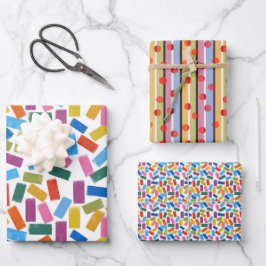 wrapping paper set confetti ラッピングペーパーシート