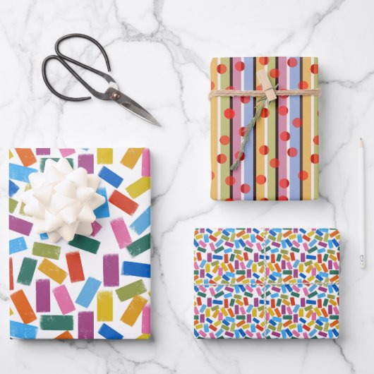 wrapping paper set confetti ラッピングペーパーシート (正面)