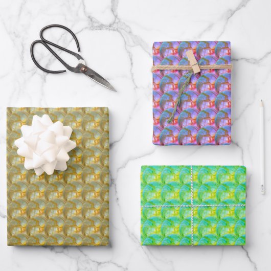 Wrapping Paper Set - Jumbled Marbles ラッピングペーパーシート (正面)