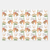 Wrapping Paper Sheets - Autumn Fall Pumpkin Rabbit ラッピングペーパーシート (正面)