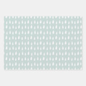 Wrapping Paper Sheets - Blue And White Pattern ラッピングペーパーシート (正面2)