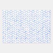 Wrapping Paper Sheets - Blue Patterns ラッピングペーパーシート (正面2)