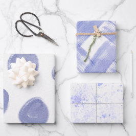 Wrapping Paper Sheets - Blue Patterns ラッピングペーパーシート