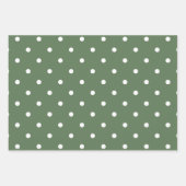 Wrapping Paper Sheets - Green & White Christmas ラッピングペーパーシート (正面2)