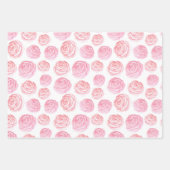 Wrapping Paper Sheets - Pink Flower Patterns ラッピングペーパーシート (正面2)