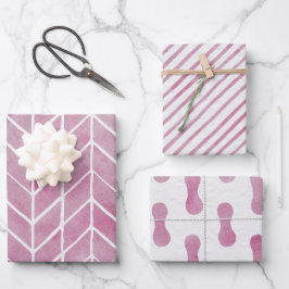 Wrapping Paper Sheets - Pink Pattern ラッピングペーパーシート