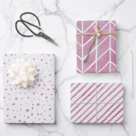 Wrapping Paper Sheets - Pink Patterns ラッピングペーパーシート