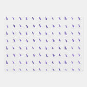 Wrapping Paper Sheets - Purple Patterns ラッピングペーパーシート (正面)