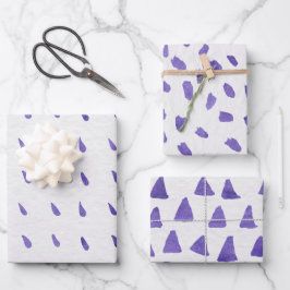 Wrapping Paper Sheets - Purple Patterns ラッピングペーパーシート