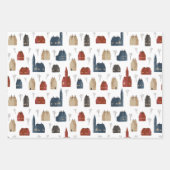 Wrapping Paper Sheets - Winter Patterns ラッピングペーパーシート (正面)