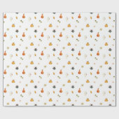 Wrapping Paper - Spooky Halloween Pumpkin Pattern ラッピングペーパー (フラット)