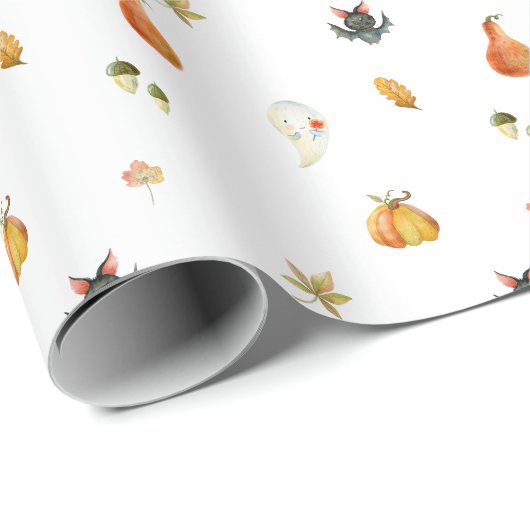Wrapping Paper - Spooky Halloween Pumpkin Pattern ラッピングペーパー (ロールコーナー)
