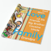 Wrapping Paper Thanksgiving Family Love ラッピングペーパー (アンロールド)