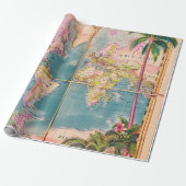Wrapping Paper-Vintage Atlas Wrapping Paper ラッピングペーパー (アンロールド)