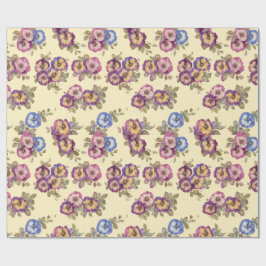 Wrapping Paper | Vintage Pansy Floral Garden ラッピングペーパー