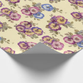 Wrapping Paper | Vintage Pansy Floral Garden ラッピングペーパー (角)