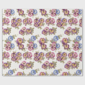 Wrapping Paper | Vintage Pansy Floral Garden ラッピングペーパー (フラット)
