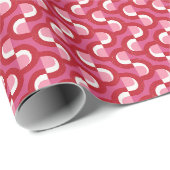 Wrapping Paper Wavy Block Print MCM Geometric ラッピングペーパー (ロールコーナー)