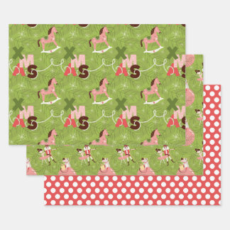 wrapping paper with a nutcracker ラッピングペーパーシート