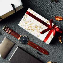 Wrapping Paper with golden stars ラッピングペーパー