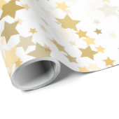 Wrapping Paper with golden stars ラッピングペーパー (ロールコーナー)