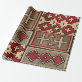 wrapping paper with navajo rug motif ラッピングペーパー