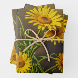 Wrapping Paper (Yellow Daisies) ラッピングペーパーシート