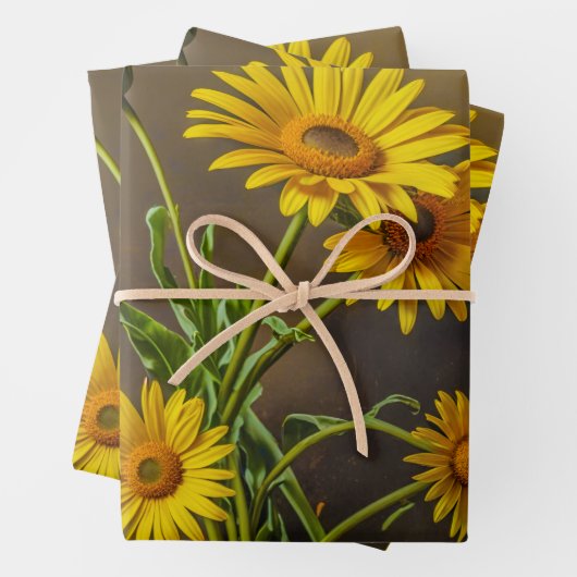 Wrapping Paper (Yellow Daisies) ラッピングペーパーシート (インサイチュ)