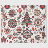 Wrapping with Christmas Motifs n10 ラッピングペーパー (フラット)