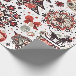 Wrapping with Christmas Motifs n10 ラッピングペーパー
