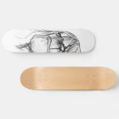 Wrath Anime black and white drawing スケートボード (横)