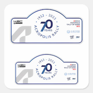 WRCアクロポリスラリーギリシャのモータースポーツカーレース スクエアシール