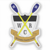 WRCクレストダイカットビニールステッカー – 複数オプション シール (正面)
