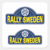 WRCラリーのスウェーデンは車のレースのモータースポーツ スクエアシール (正面)