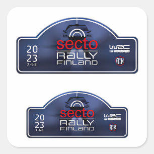 WRCラリーWRCフィンランドARTICカーレーシングモータースポーツ スクエアシール