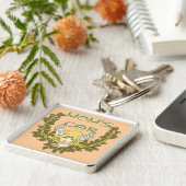 Wreathケルト族の緑の女性 キーホルダー (側面)