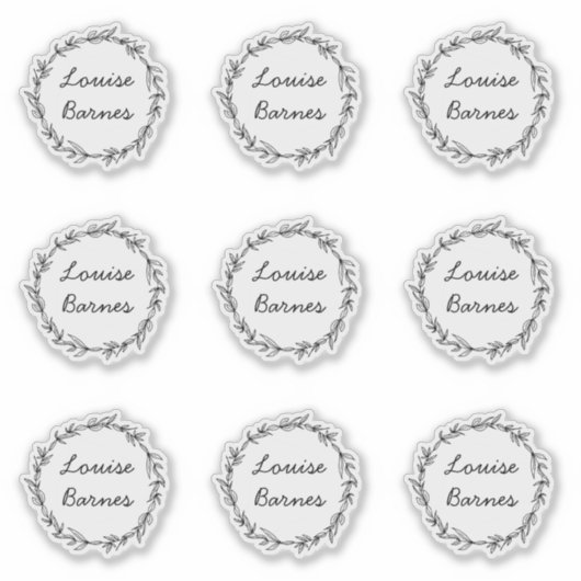 wreath シール (正面)